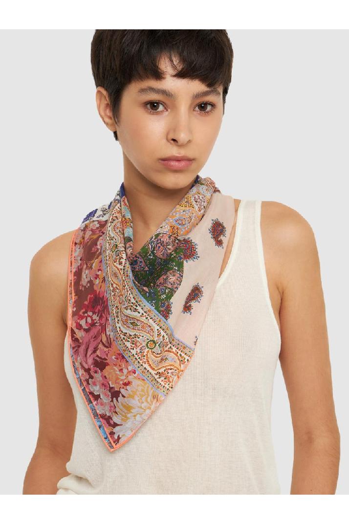 Zimmermann짐머만 여성 스카프 Printed silk &amp; cotton scarf