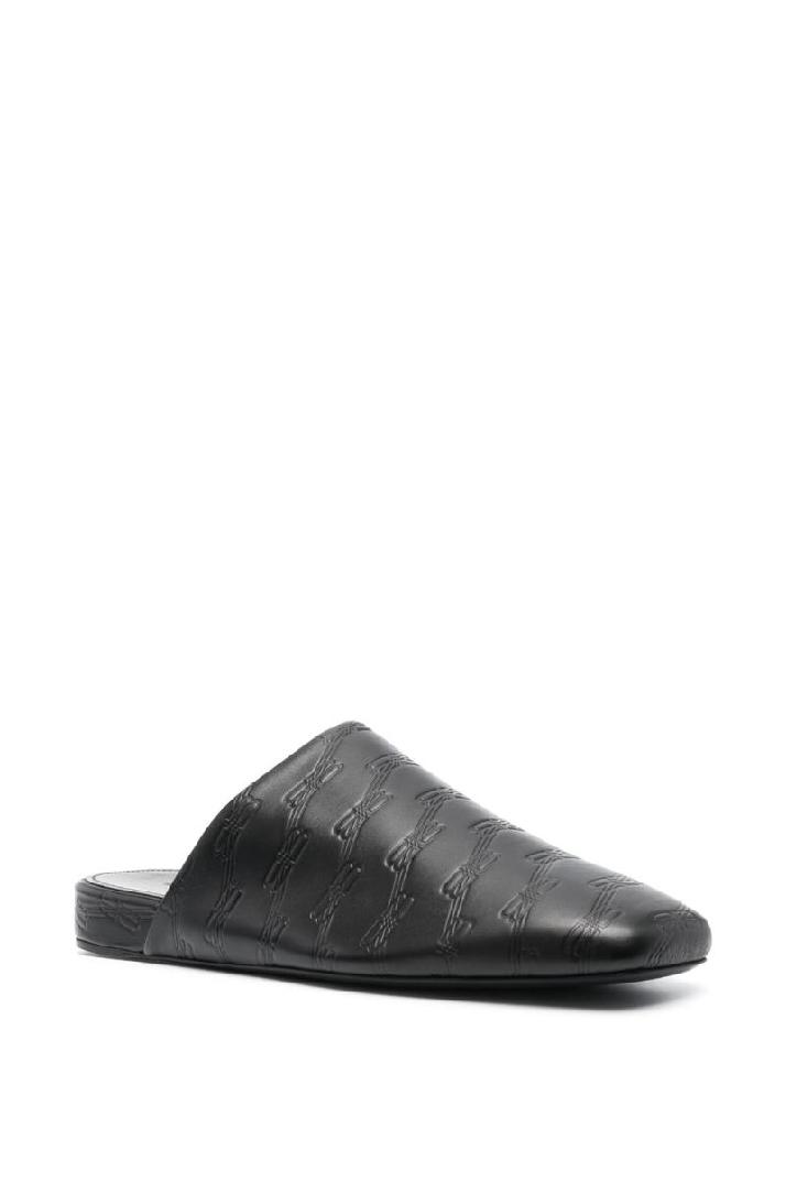 BALENCIAGA발렌시아가 남성 샌들 COSY BB LEATHER SLIPPERS