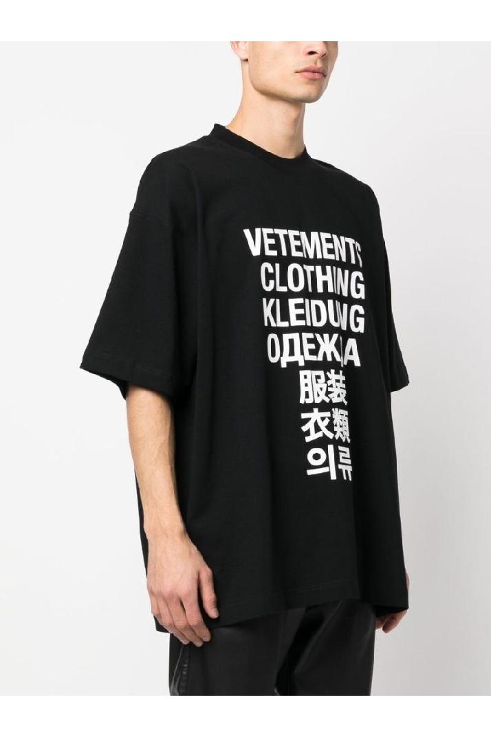 VETEMENTS베트멍 남성 티셔츠 TRANSLATION PRINT COTTON T-SHIRT