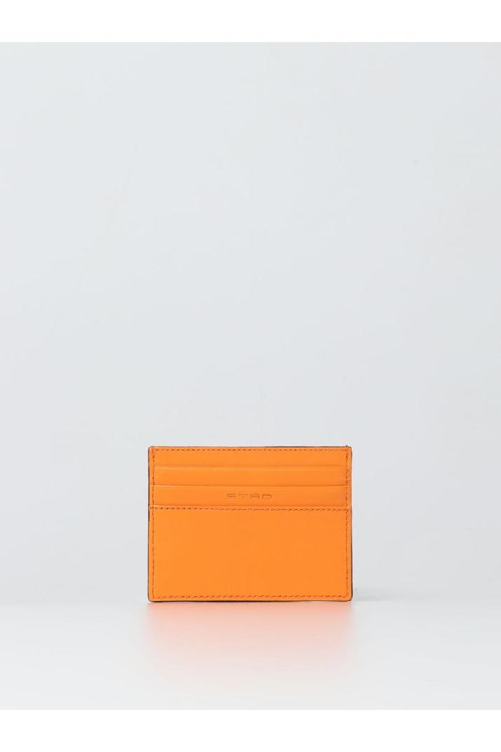 Etro에트로 여성 지갑 Etro credit card holder in leather with pegasus