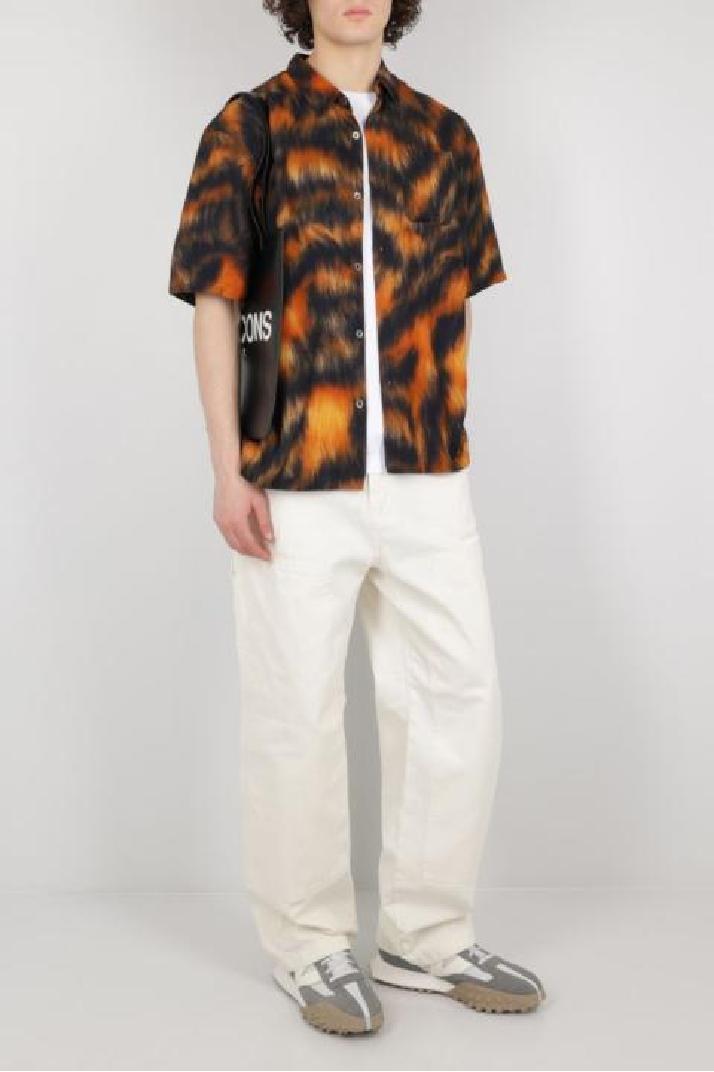 STUSSY스투시 남성 셔츠 Fur printed viscose shirt