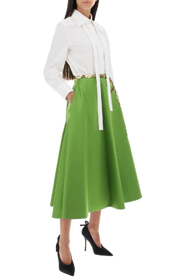 VALENTINO GARAVANI발렌티노 가라바니 여성 스커트 techno duchesse a-line skirt with sequin-studded bow