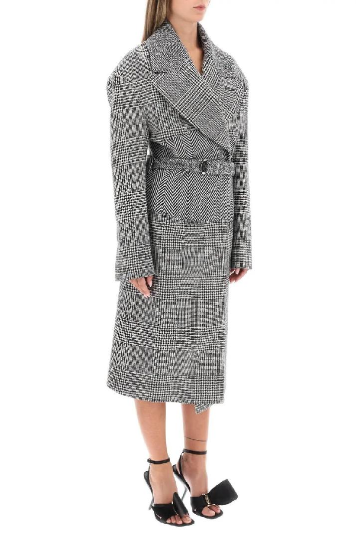 TOM FORD톰포드 여성 코트 cashmere patchwork coat