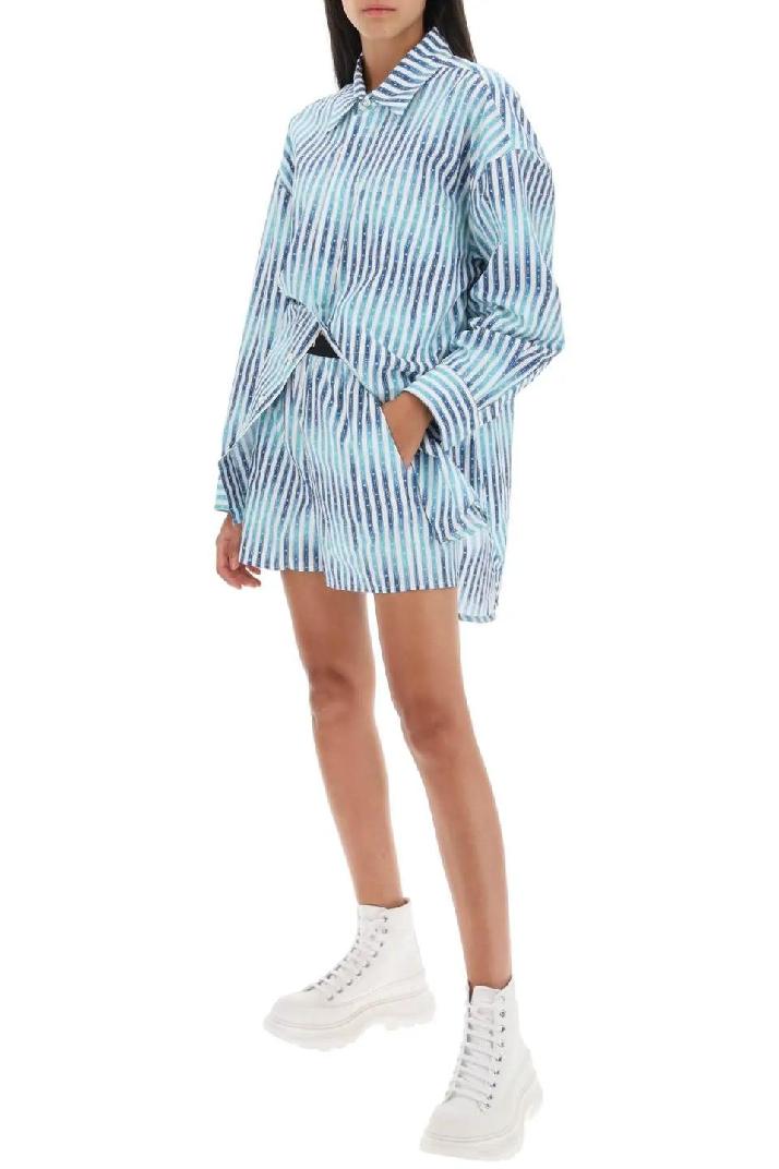 AMIRI아미리 여성 숏팬츠 striped poplin shorts