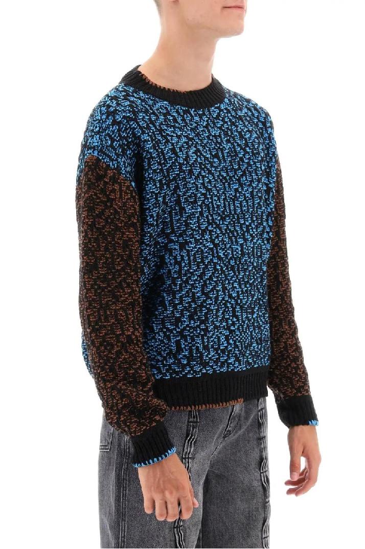 ANDERSSON BELL 남성 스웨터 multicolored net cotton blend sweater