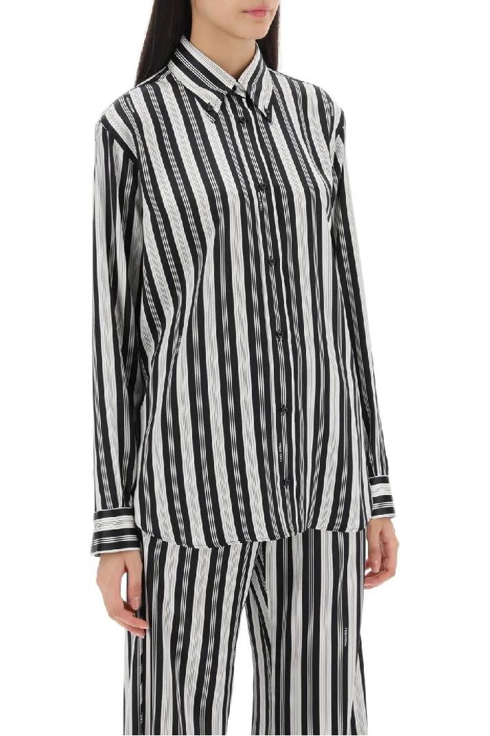 FENDI펜디 여성 셔츠 블라우스 striped silk satin shirt