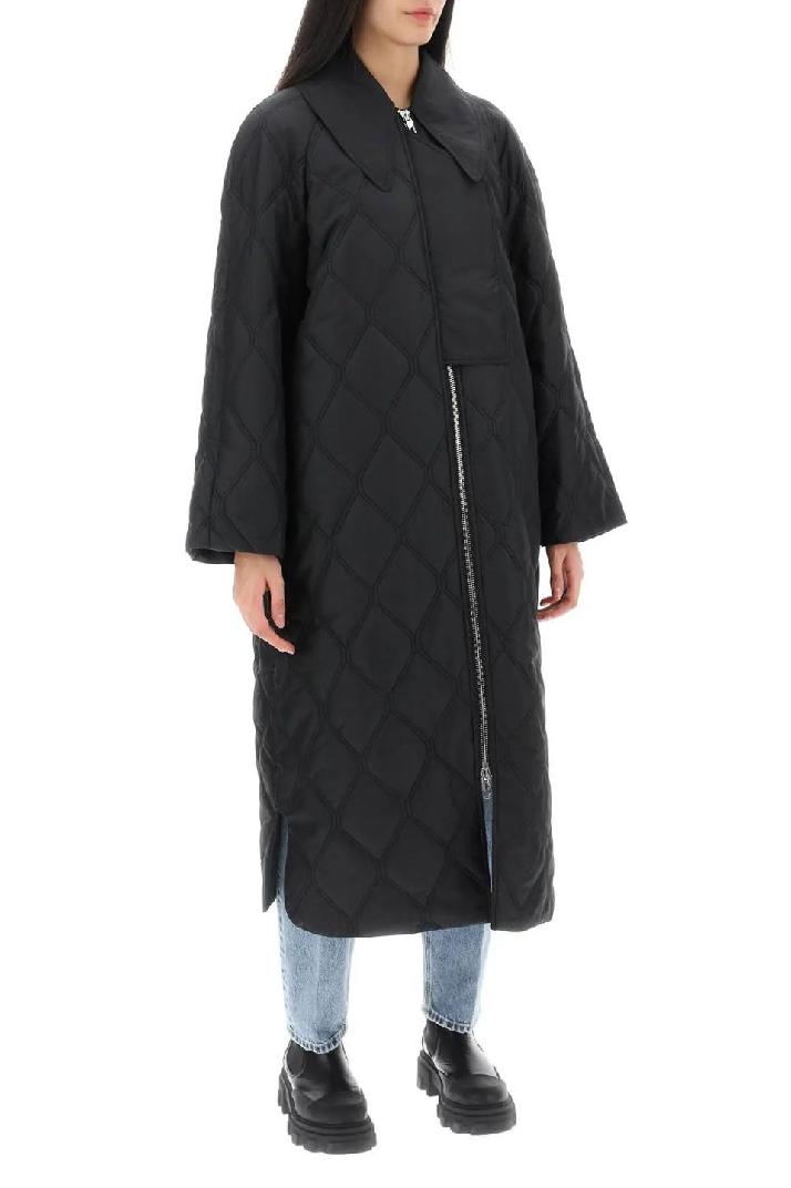 GANNI가니 여성 코트 quilted oversized coat