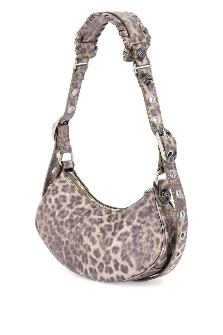 BALENCIAGA발렌시아가 여성 숄더백 le cagole xs bag in leopard-printed metallic leather