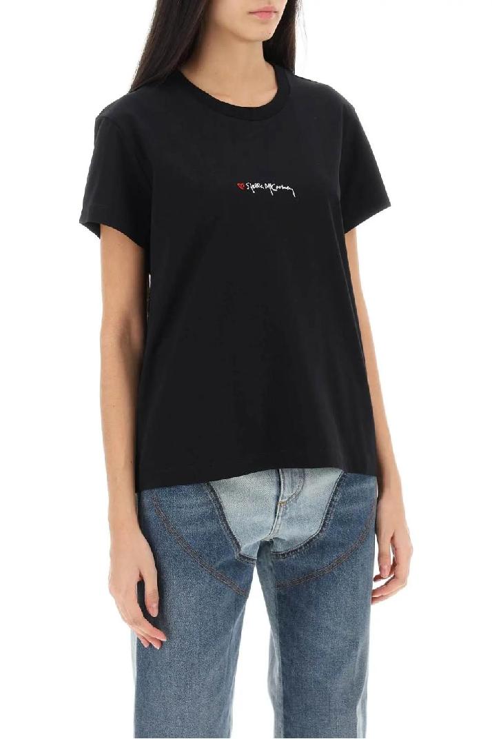 STELLA McCARTNEY스텔라맥카트니 여성 티셔츠 t-shirt with embroidered signature