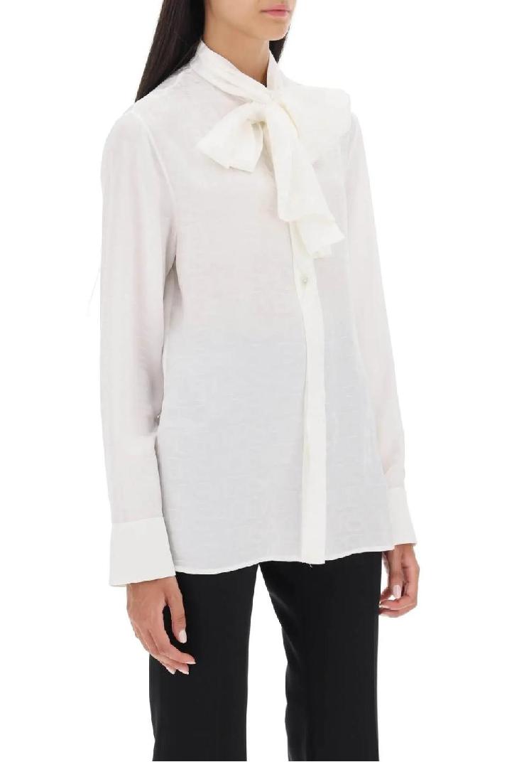 VERSACE베르사체 여성 셔츠 블라우스 &#039;versace allover&#039; lavallière shirt