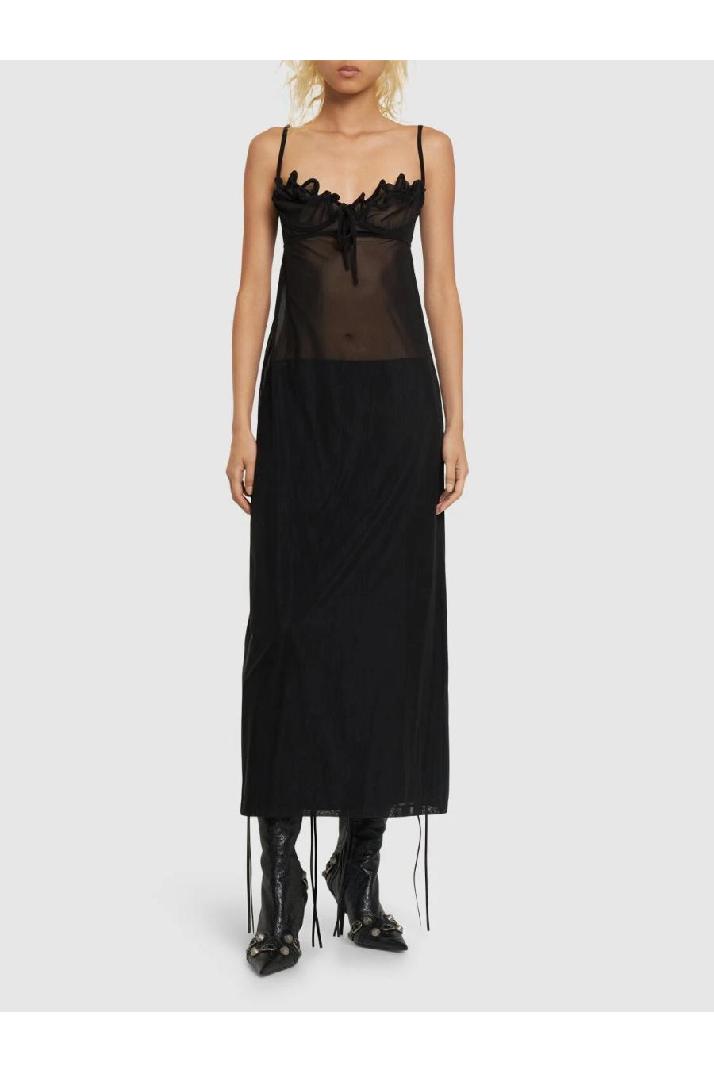 Y/PROJECTY프로젝트 여성 원피스 Sleeveless mesh midi dress