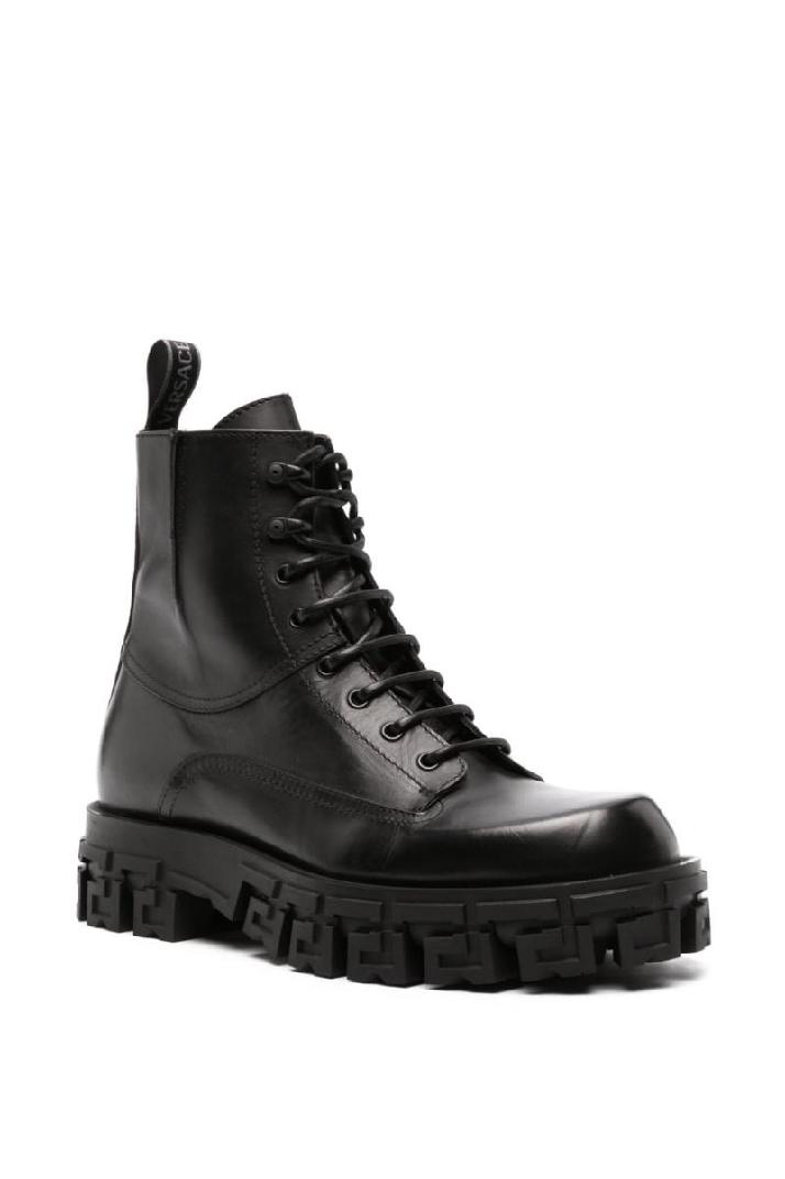 VERSACE베르사체 남성 부츠 LEATHER LACE-UP ANKLE BOOTS