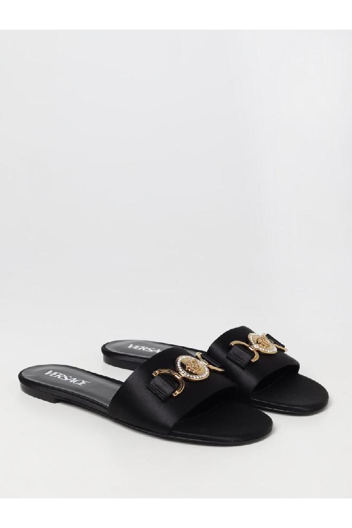 Versace베르사체 여성 샌들 Versace slides in satin and leather