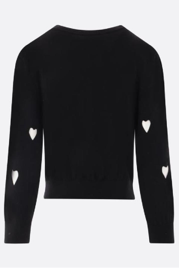 SIMONE ROCHA시몬로샤 여성 니트 스웨터 viscose blend cropped cardigan with Love Heart cut-out