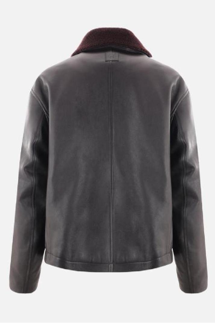 LOEWE로에베 남성 자켓 leather jacket with Anagram logo patch