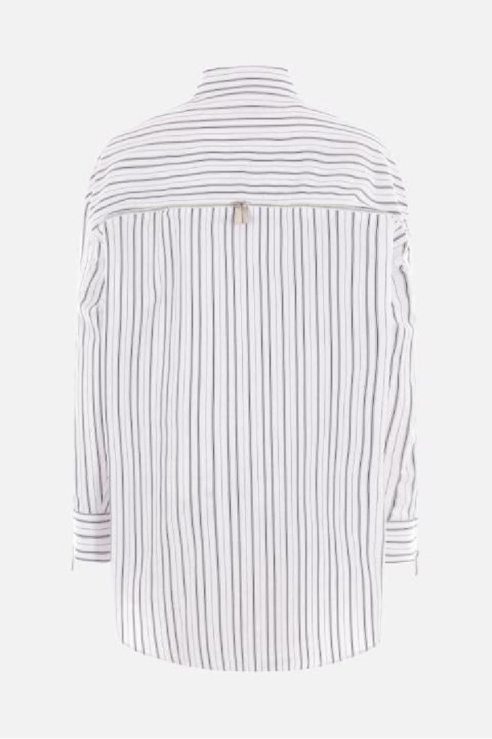 OFF WHITE오프화이트 여성 셔츠 striped poplin oversize shirt with zip