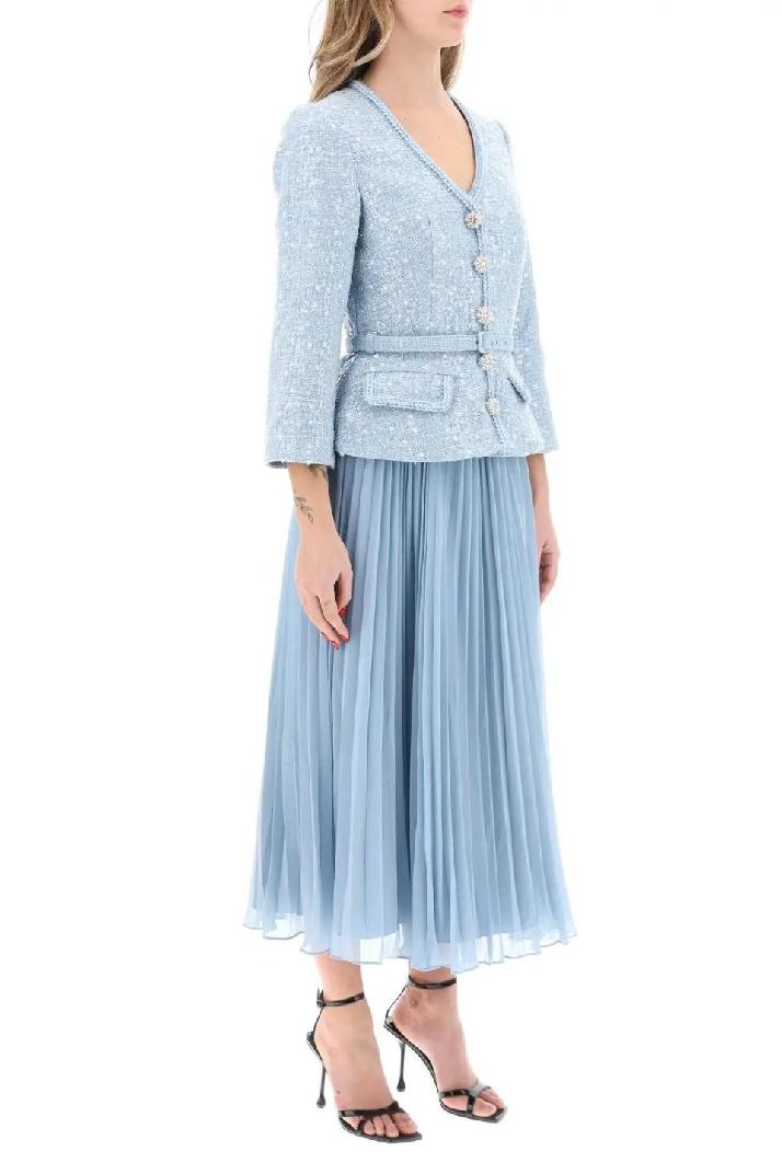 SELF PORTRAIT셀프 포트레이트 여성 원피스 midi dress with pleated skirt