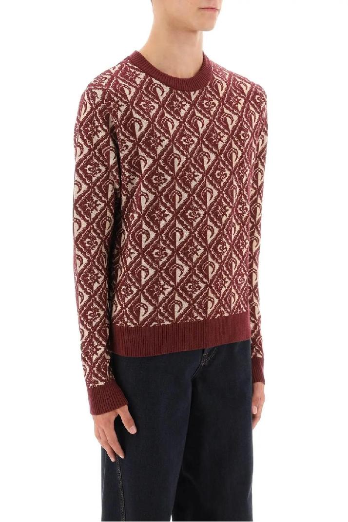 MARINE SERRE마린 세르 남성 스웨터 moon diamant jacquard knit sweater