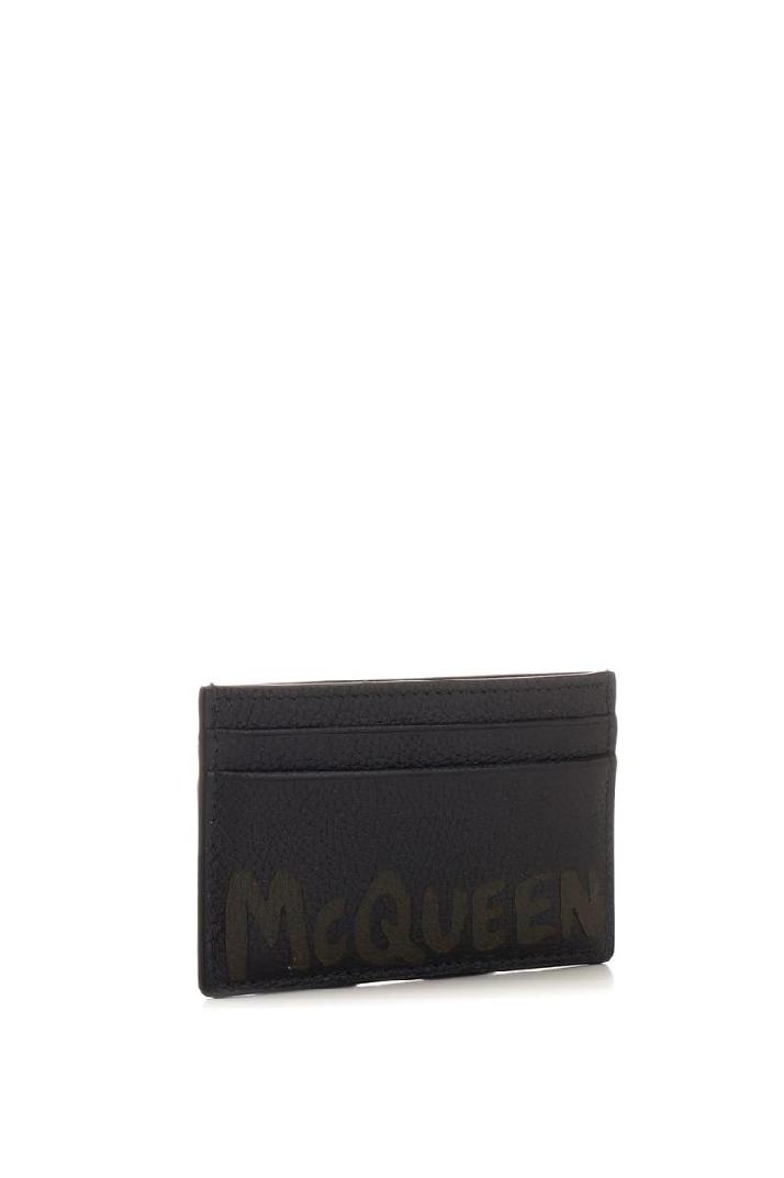 Alexander Mcqueen알렉산더맥퀸 남성 지갑 Grained leather cardholder with logo