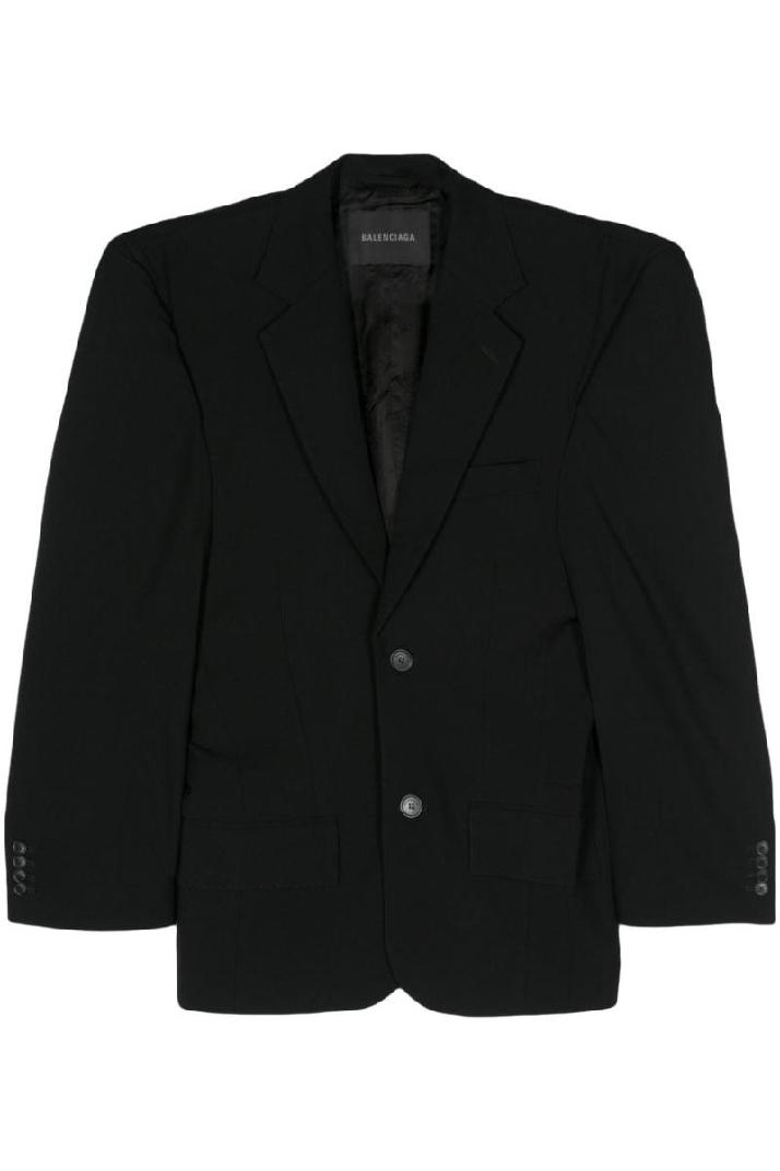 Balenciaga발렌시아가 여성 자켓 Single-breasted jacket with maxi shoulders
