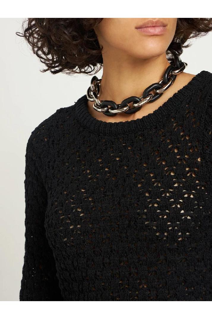 Rabanne 여성 목걸이 XL Link leather collar necklace