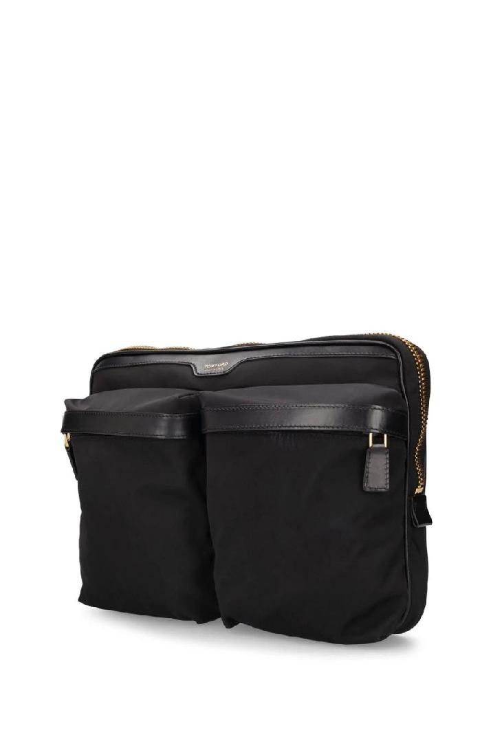 Tom Ford톰포드 남성 크로스백 Logo tech &amp; leather messenger bag
