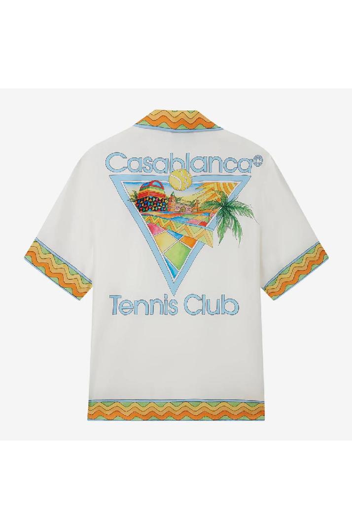 CASABLANCA카사블랑카 남성 셔츠 Casablanca Afro Cubism Tennis Club Silk Shirt
