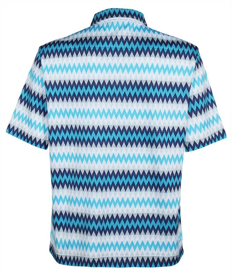 MISSONI미쏘니 남성 셔츠 MISSONI US23SJ0P SHORT-SLEEVED COTTON Shirt - Blue