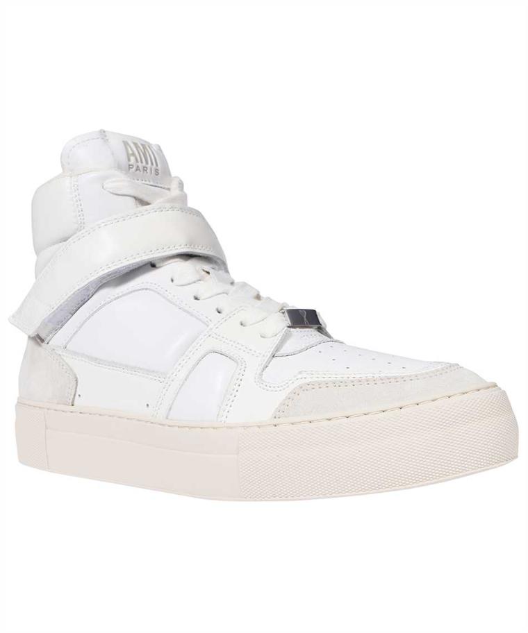 AMI아미 남성 스니커즈 AMI USN006 853 HIGH TOP Sneakers - White