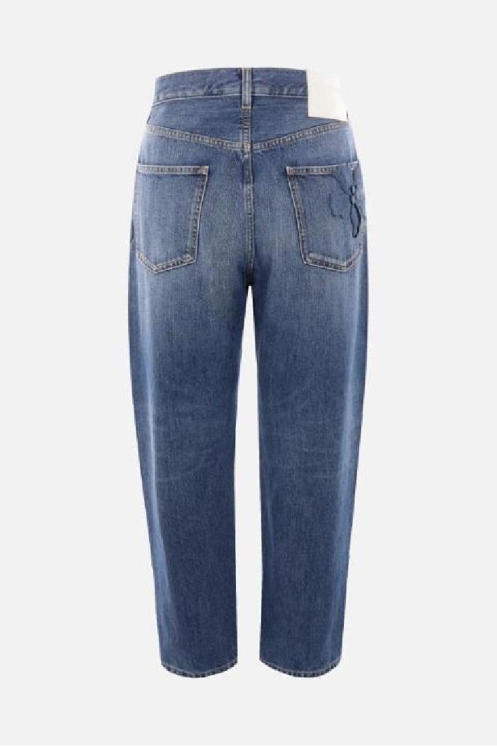 VALENTINO GARAVANI발렌티노 가라바니 여성 청바지 straight-fit denim jeans with Hibiscus embroidery