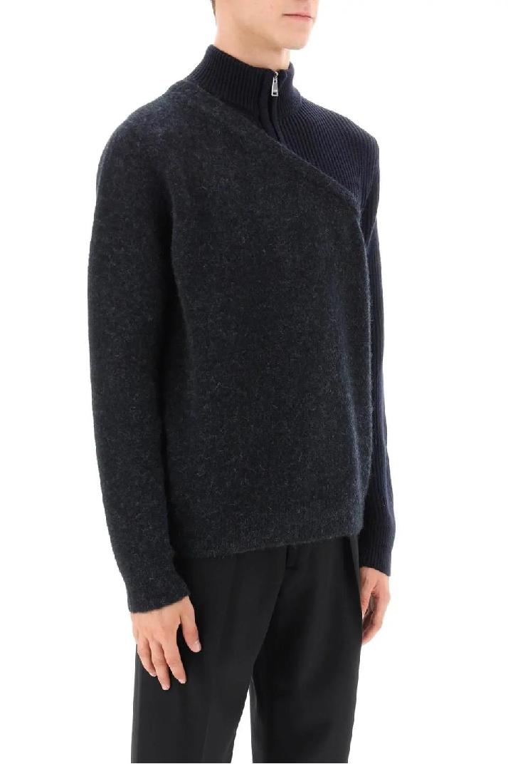 FENDI펜디 남성 스웨터 two-tone wool-and-alpaca sweater