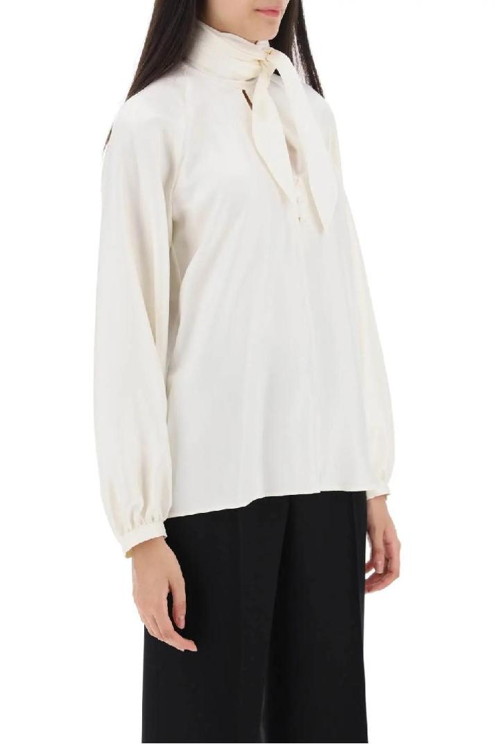 MAX MARA막스마라 여성 셔츠 블라우스 &#039;albenga&#039; silk shirt with bow collar