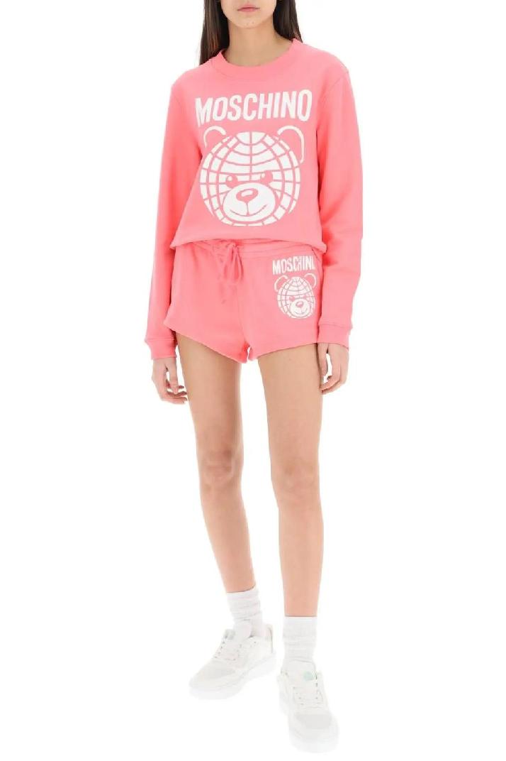 MOSCHINO모스키노 여성 숏팬츠 sporty shorts with teddy print