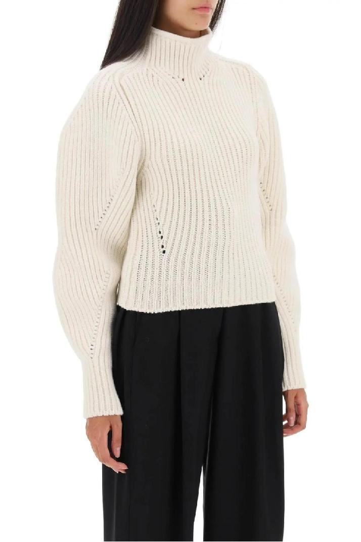 ALAIA알라이아 여성 스웨터 ribbed sweater with curved sleeves
