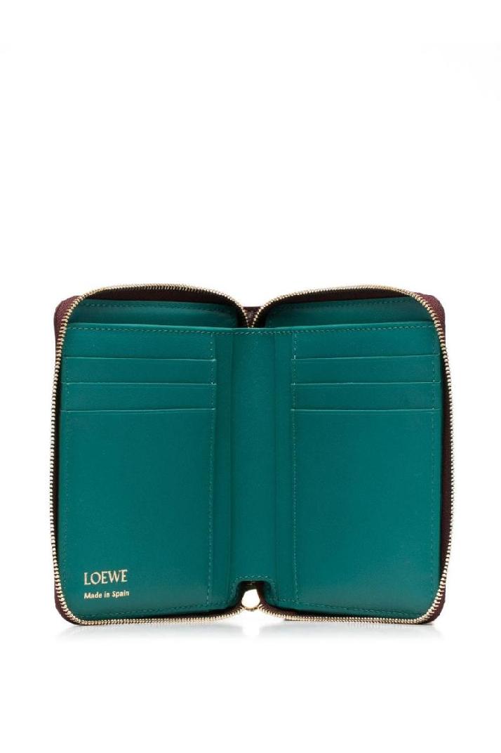 LOEWE로에베 여성 지갑 KNOT LEATHER COMPACT ZIP WALLET