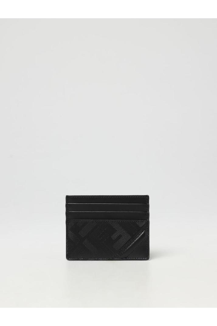 Fendi펜디 남성 지갑 Fendi credit card holder in fendi shadow leather with the ff pattern