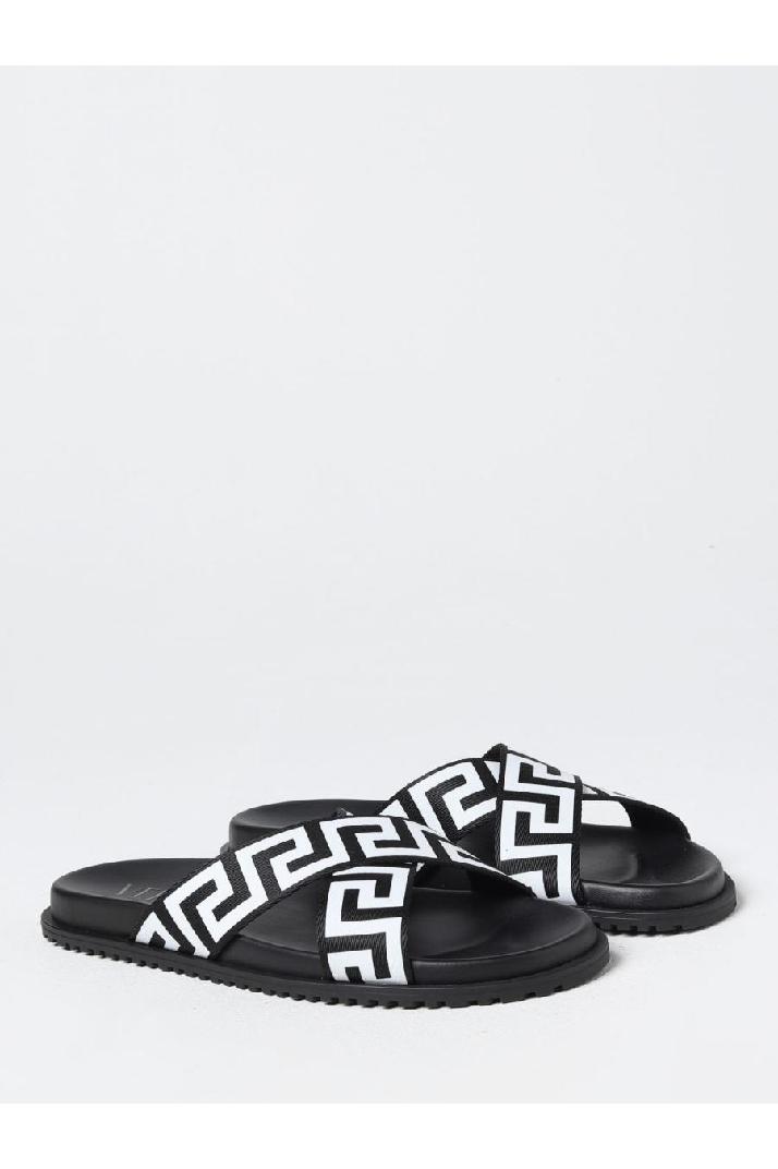 Versace베르사체 남성 샌들 Versace sliders in fabric and leather