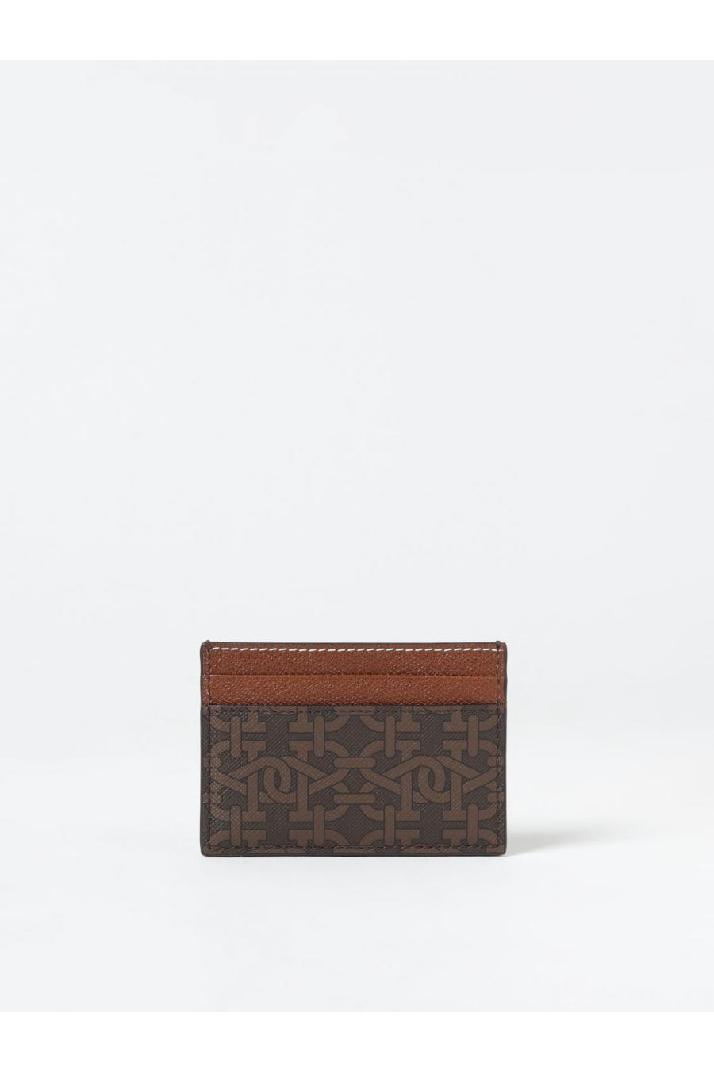 Bally발리 남성 지갑 Bally credit card holder in grained leather and coated cotton