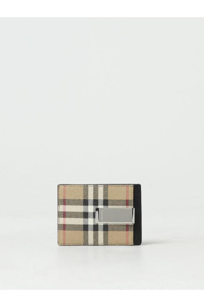 Burberry버버리 남성 지갑 Burberry coated cotton and leather credit card holder