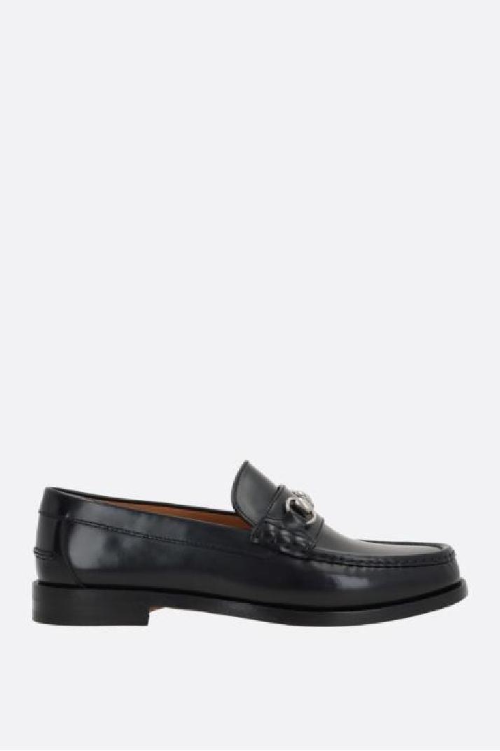 GUCCI구찌 남성 로퍼 Horsebit-detailed brushed leather loafers