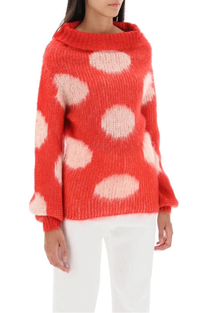 MARNI마르니 여성 스웨터 jacquard-knit sweater with polka dot motif