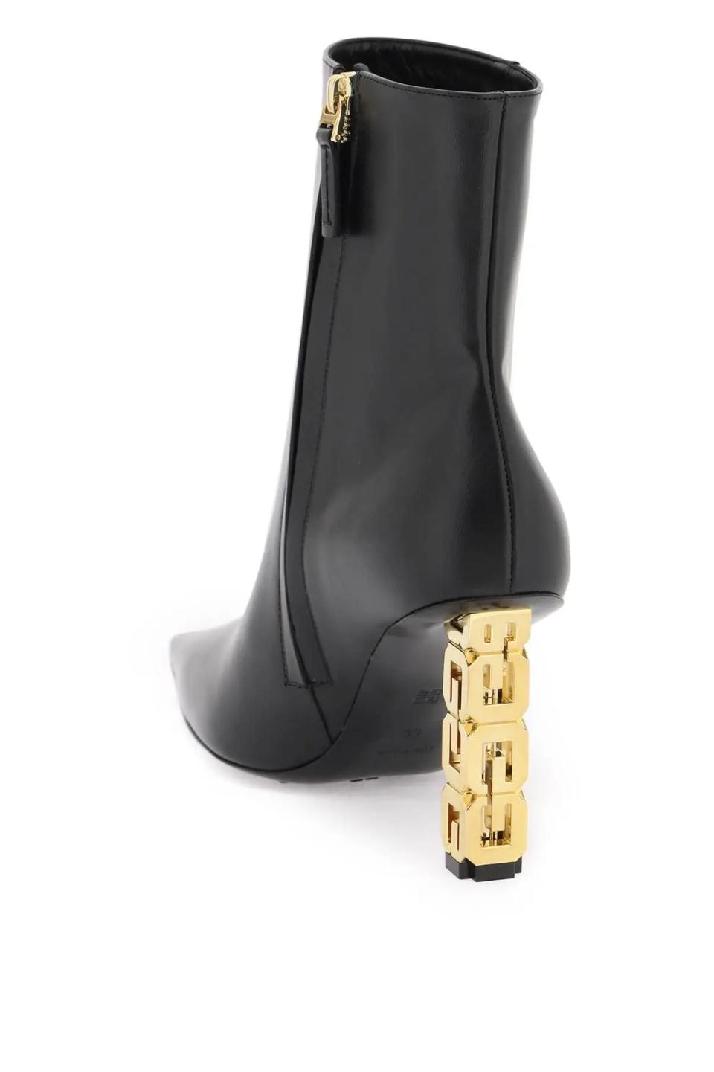 GIVENCHY지방시 여성 부츠 leather ankle boots with g cube heel