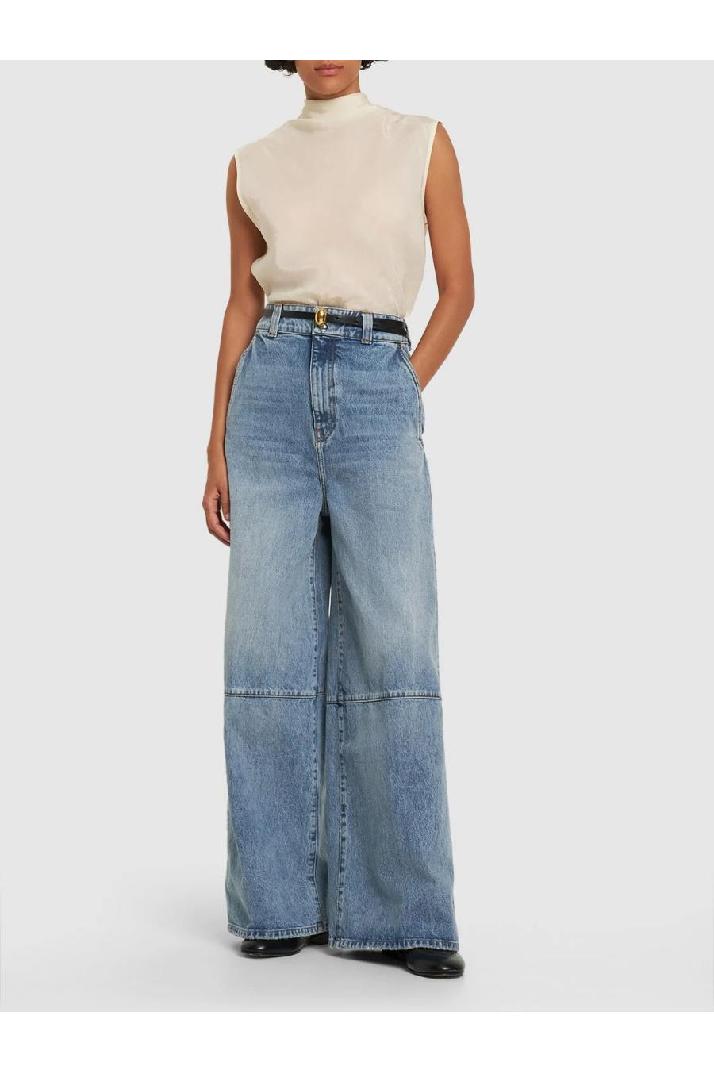 Khaite케이트 여성 청바지 Isla wide cotton denim jeans