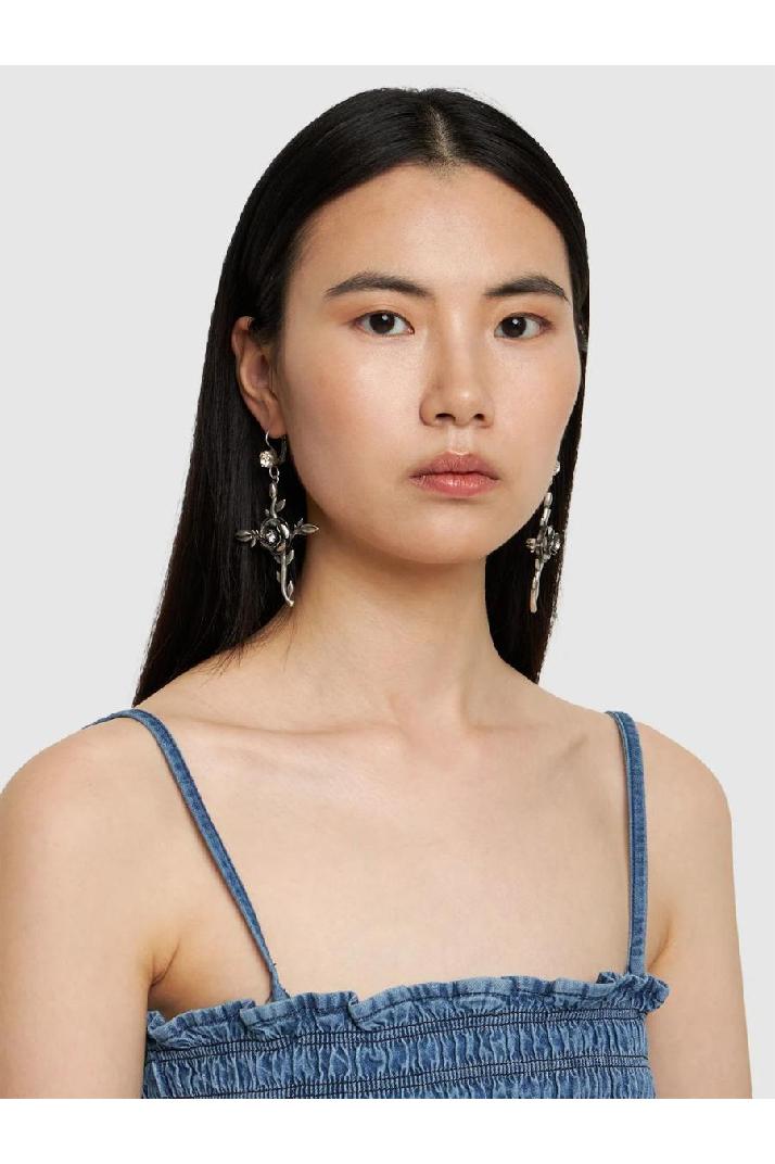 Blumarine블루마린 여성 귀걸이 Rose &amp; cross drop earrings