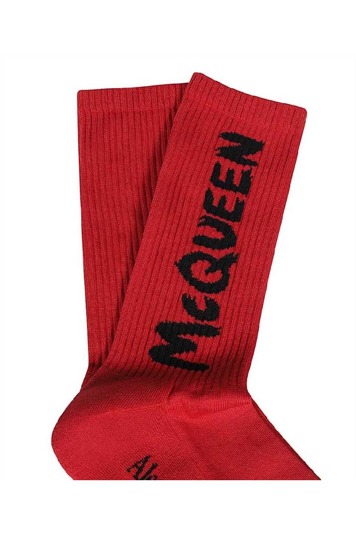 Alexander McQueen알렉산더맥퀸 남성 양말 Alexander McQueen 660273 4D33Q GRAFFITI Socks - Red