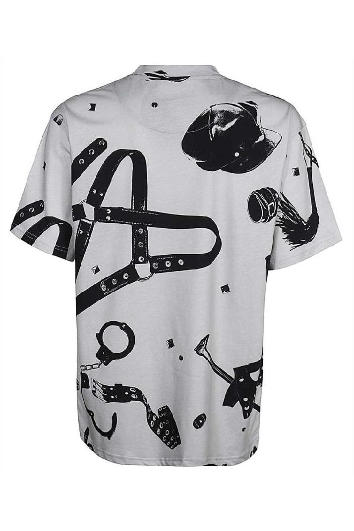 Moschino모스키노 남성 티셔츠 Moschino J0721 7040 GRAPHIC-PRINT COTTON T-shirt - Grey