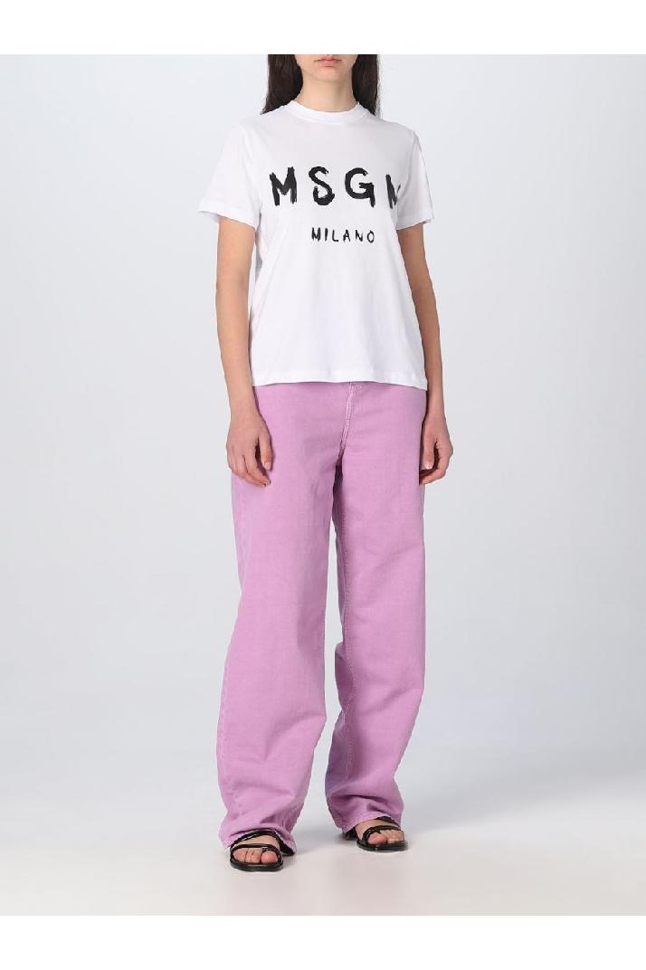 MsgmMSGM 여성 티셔츠 Msgm cotton t-shirt