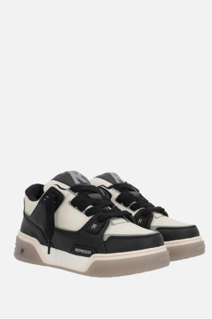 REPRESENT리프리젠트 남성 스니커즈 Studio smooth and grainy leather sneakers