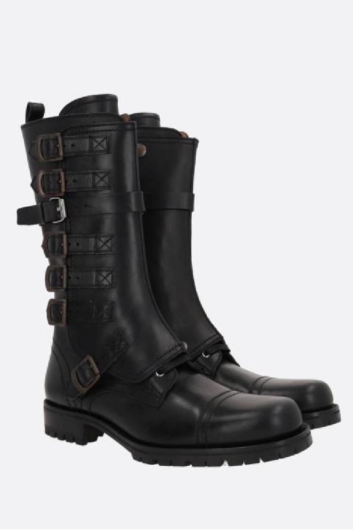 DOLCE &amp; GABBANA돌체앤가바나 남성 부츠 smooth leather combat boots with buckles