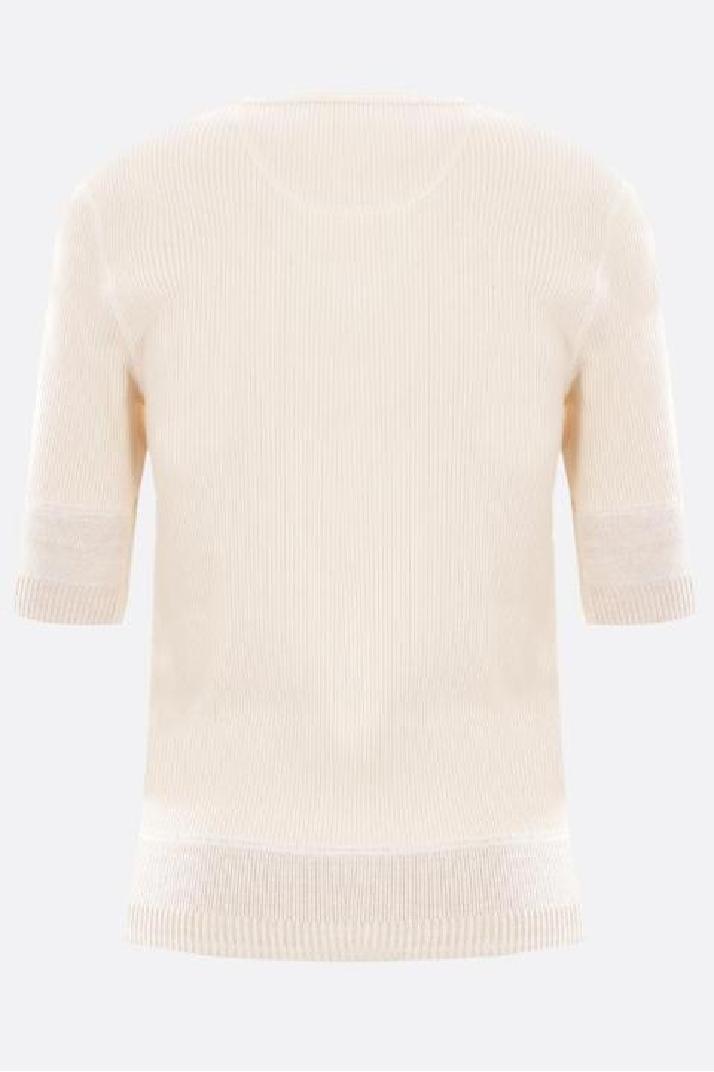 BOTTEGA VENETA보테가 베네타 여성 니트 스웨터 stretch cotton short-sleeved pullover